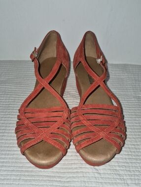 Geewawa Women’s Coral Suede Strappy Sandals with Ankle Buckle
